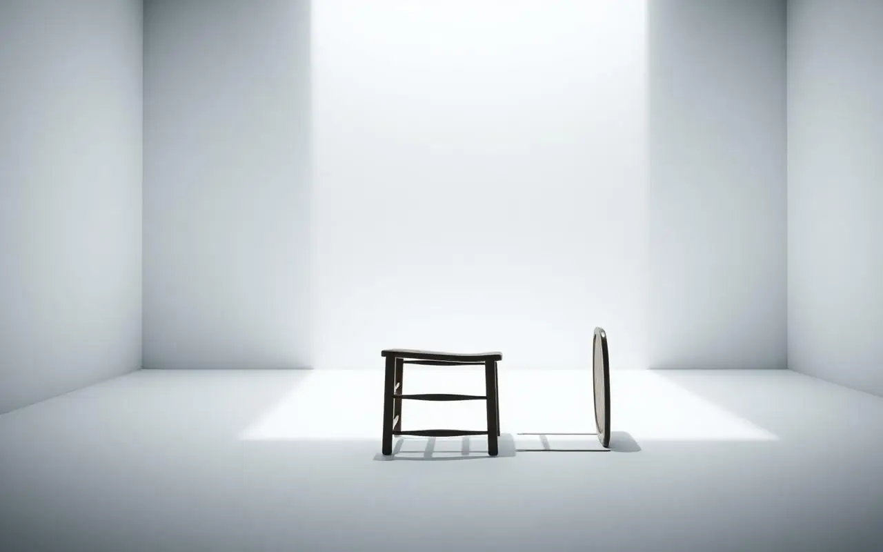 倒れた一脚の椅子